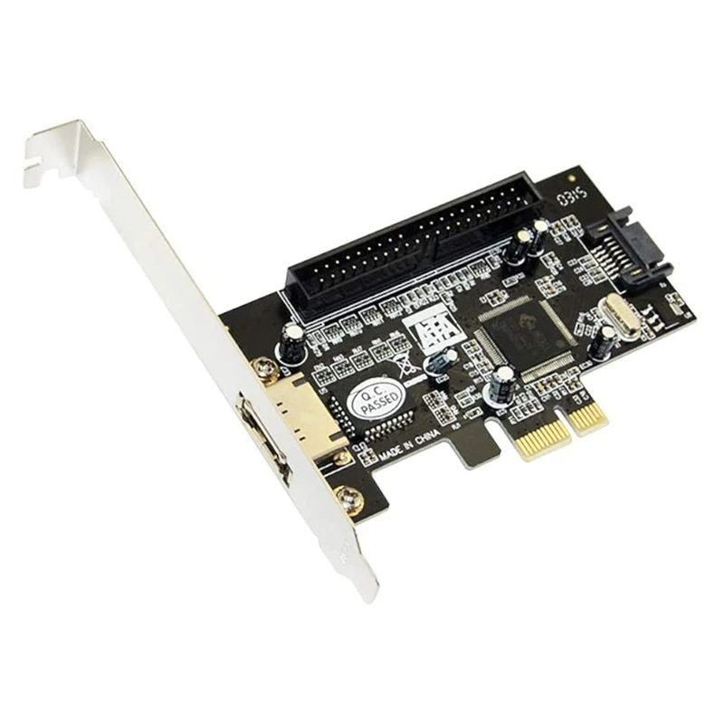 

Плата расширения PCI-E SATA, плата расширения PCI-E в ESATA + Satax1 + IDE, поддерживает оптический диск, накопитель на жестком диске, Raid Array Card
