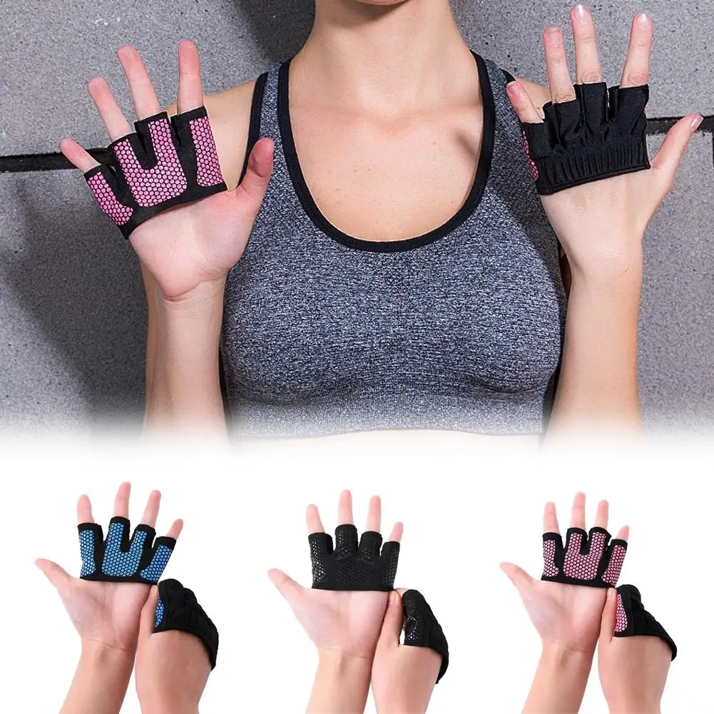 

Перчатки спортивные нескользящие для мужчин и женщин, Перчатки для фитнеса и тяжелой атлетики, бодибилдинга, тренировок, велоспорта, дышащие, S/M/L C5V4