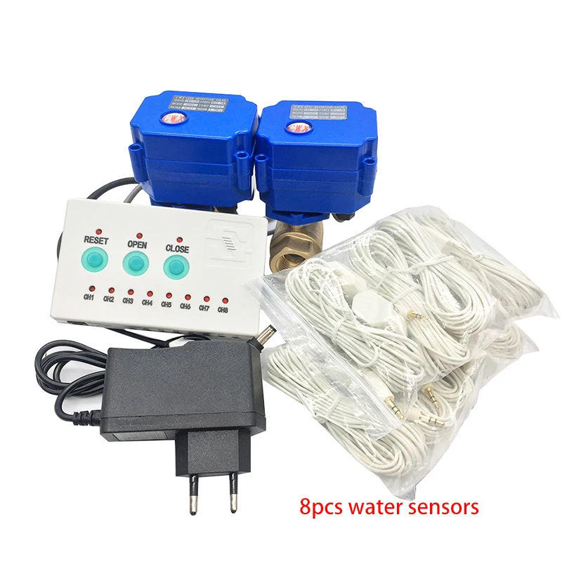 

Water Level Sensor with 2pcs 1/2" / 3/4" / 1" Brass BSP NPT Valves and 8pcs Water Sensor for House Smartlife