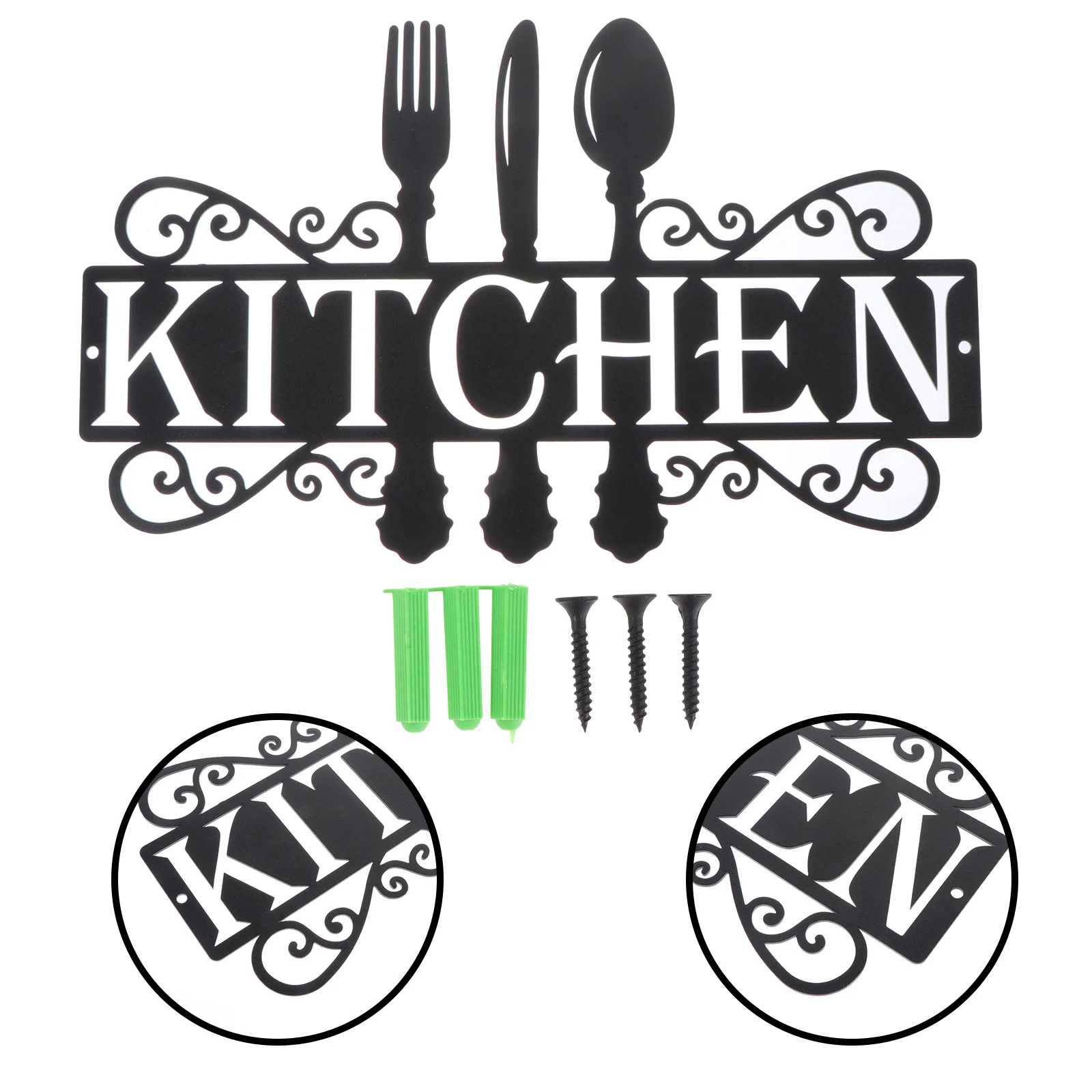 

Настенный Железный Украшение для ресторана, комнатное украшение с надписью, 1 комплект