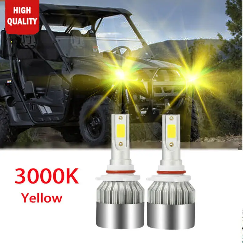 

2x45W 4500LM COB светодиодный 3000K Комплект желтых ламп для фар, замена для Can-Am