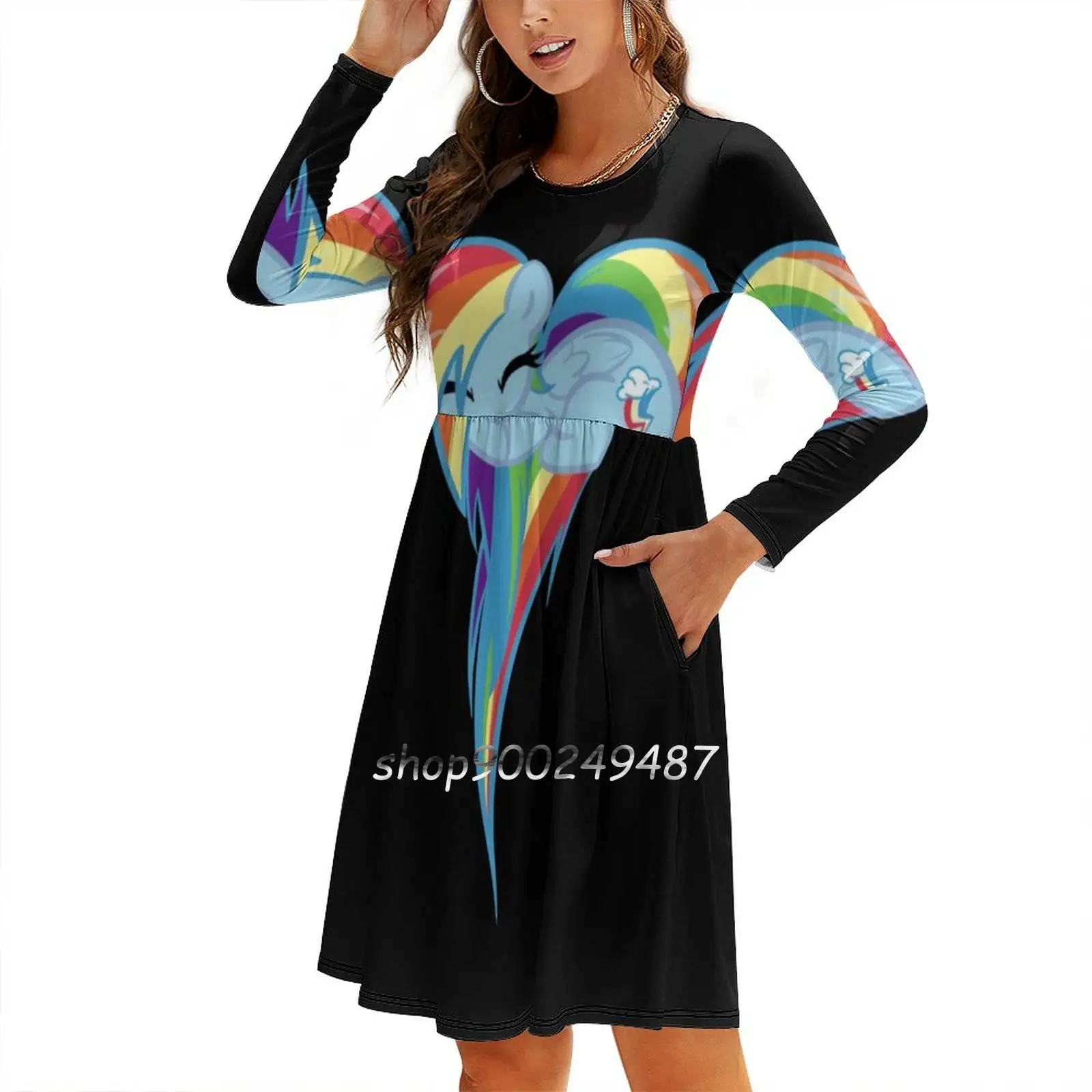 Радужное платье-клеш с сердцем Даши платье квадратным вырезом элегантное