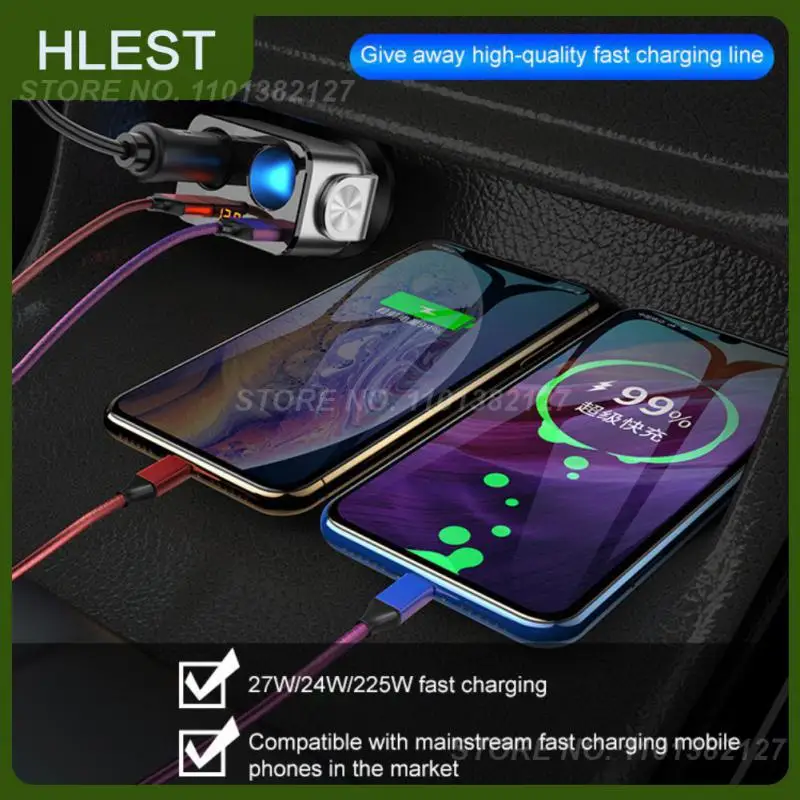 

Совместим с автомобильным прикуривателем, портативное универсальное автомобильное зарядное устройство для быстрой зарядки, автомобильные аксессуары, умный чип