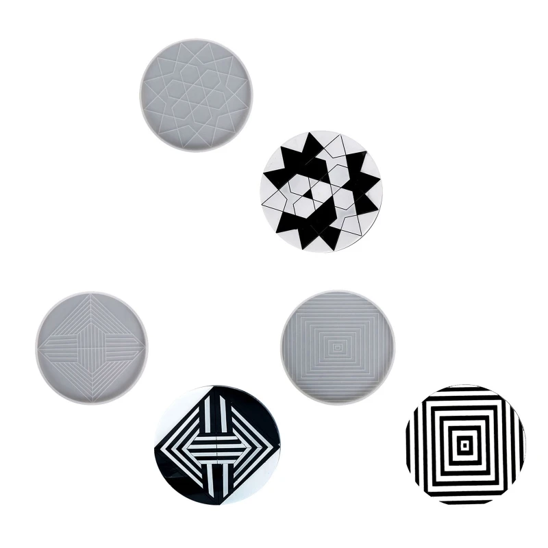 

Силиконовые формы под горку, геометрический Коврик для чашки, формы для литья из эпоксидной смолы, быстрая доставка