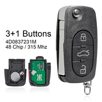 315mhz keyless entry system 31buttons car remote key id48 chip 4d0837231m replacement key for audi a4 s4 a6 a8 tt 1997 2005