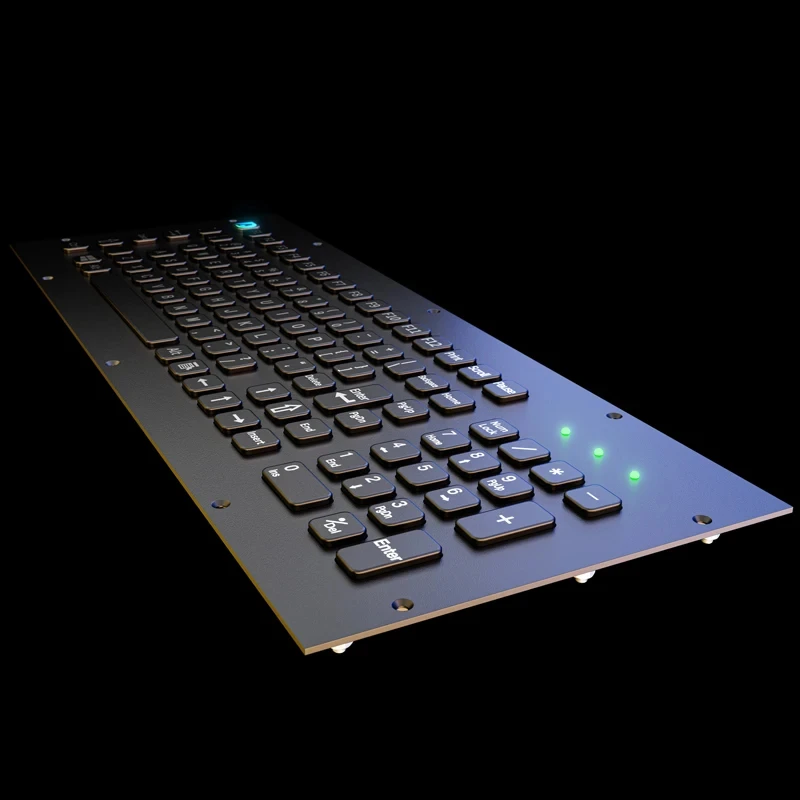 Водонепроницаемая промышленная металлическая клавиатура с 103 клавишами из