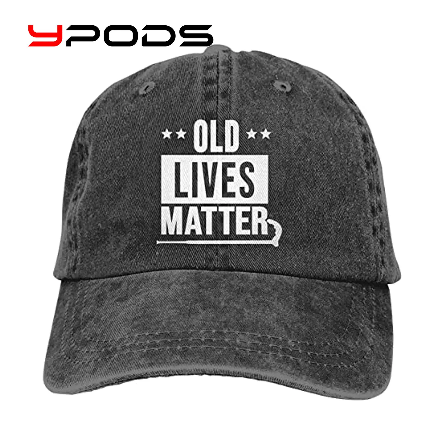 

Old Lives Matter Baseball Cap, Vintage Dad Hat Funny Retirement Gift for Men Black