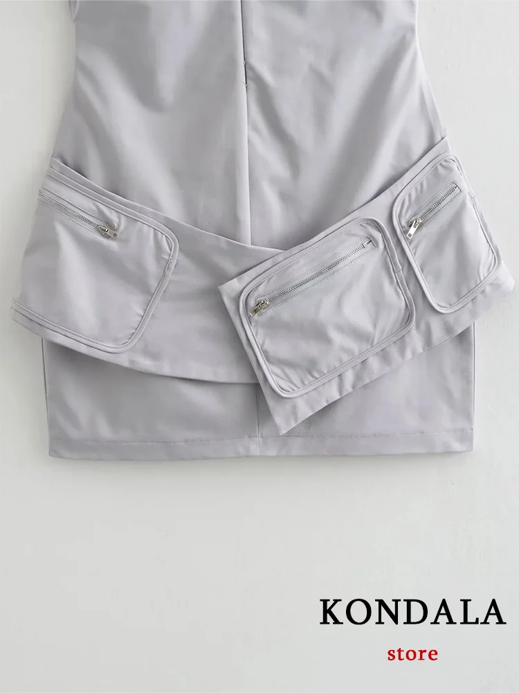 KONDALA шикарное винтажное однотонное платье без рукавов с круглым вырезом