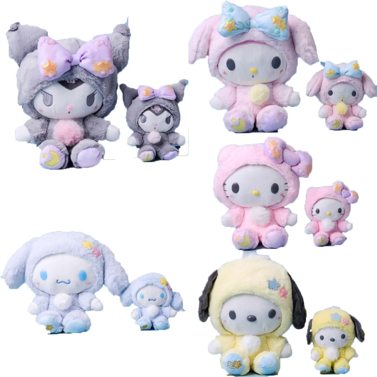 

12/20cm Cartoon Kawali Kuromi KT My Melody Cinnamoroll Pillow Plush Toys Soft Stuffed Dolls for Kids Birthday Gifts
