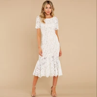 white lace dress summer women clothing africa the new lace fishtail dress grace slim fit backless medium and long evening dress