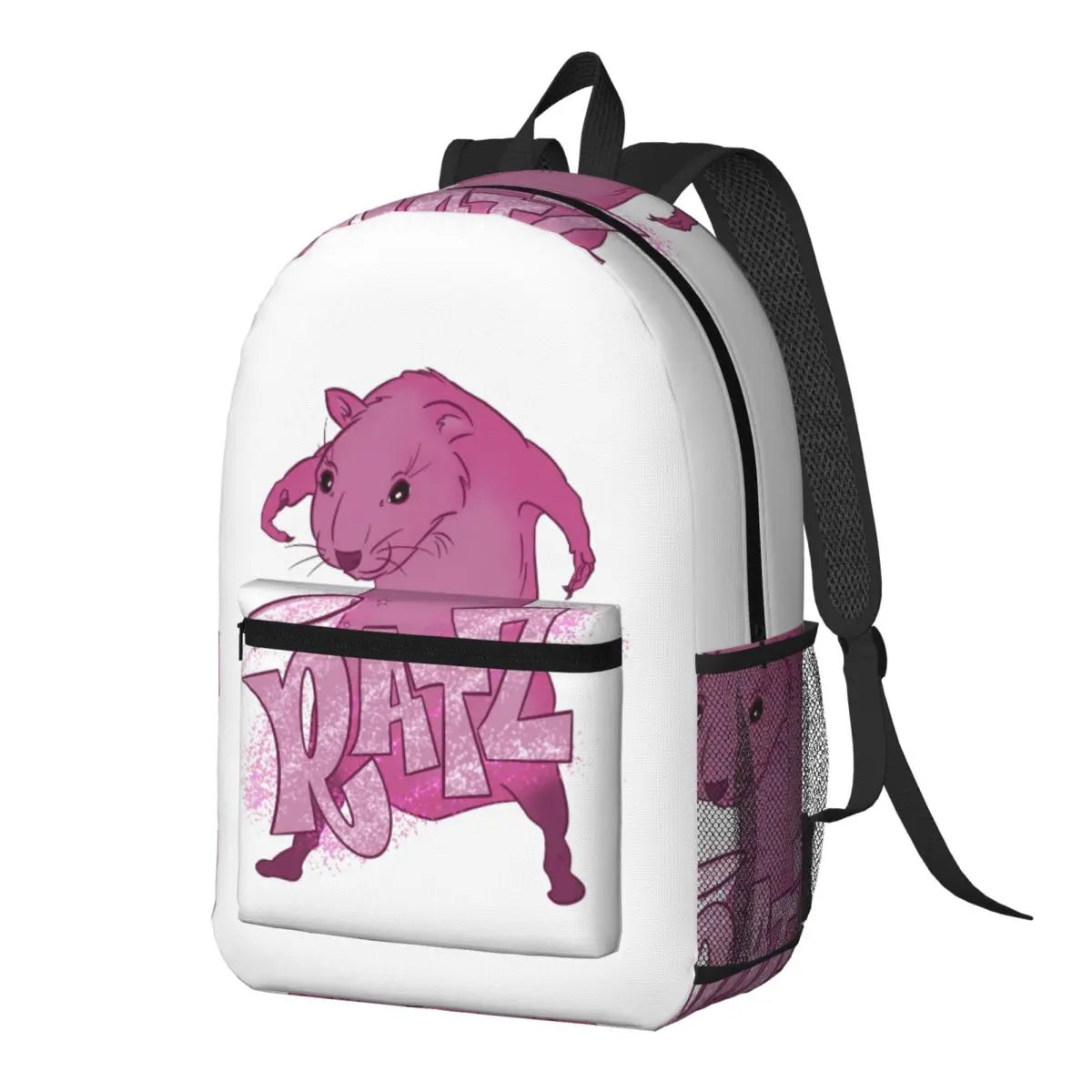 Фото Рюкзак RATZs PINK MOUSE, вместительный рюкзак для мальчиков и девочек, школьная сумка, сумки на плечо для мужчин и женщин №1