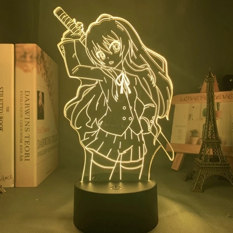 

Led Night Light Toradora Taiga Aisaka for Bedroom Decor Gift Colorful Nightlight Anime Waifu 3d Lamp Taiga Aisaka Toradora