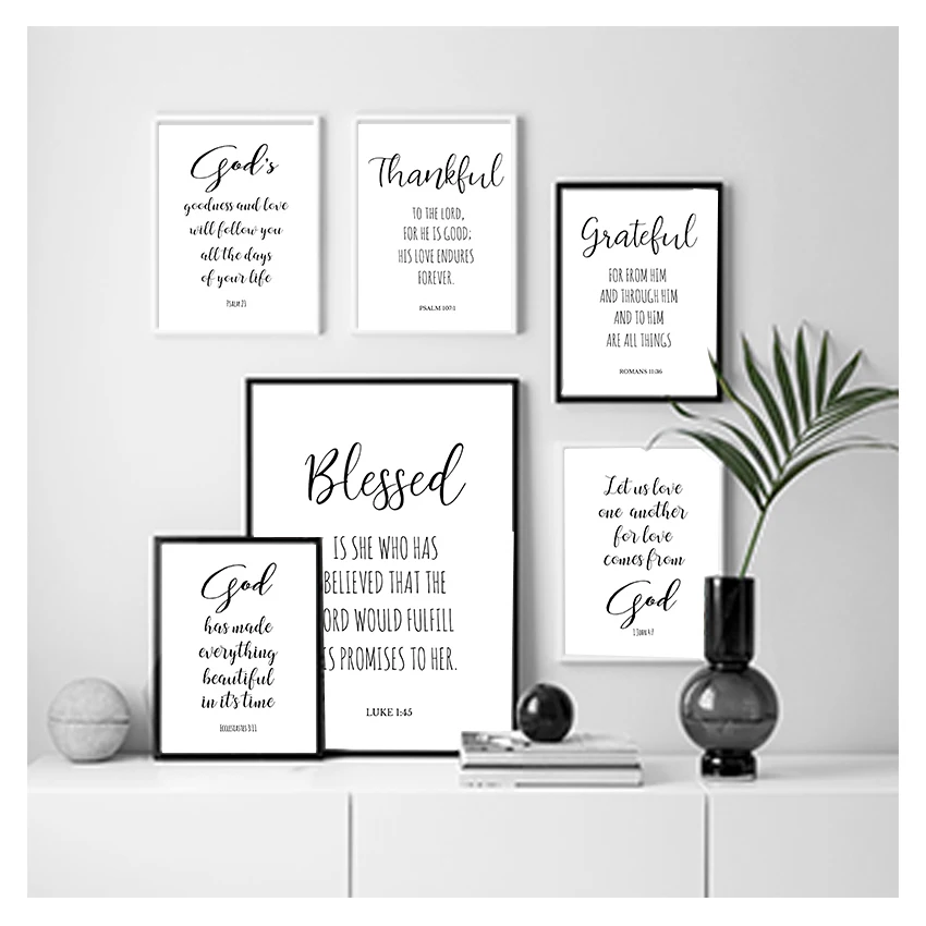 

Постер на холсте с изображением Библии Бога, картина с изображением Библии, типография, христианство, настенные картины, Современный домашн...