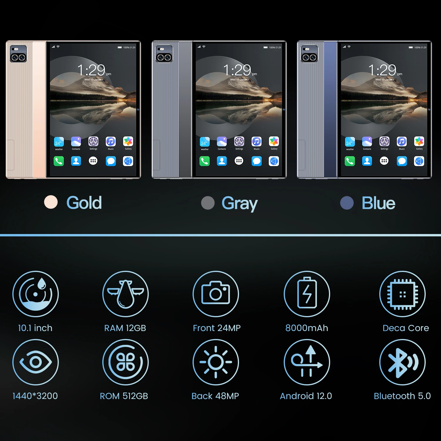 Новинка 2023, оригинальный телефон, планшет 5 Pro, Android 11,0, Snapdragon 845, планшетный ПК, телефон с двумя SIM-картами или Wi-Fi, HD 4K, MI, 8000 мАч (art.: 3920c10ffecdc) - 3920c10ffecdc