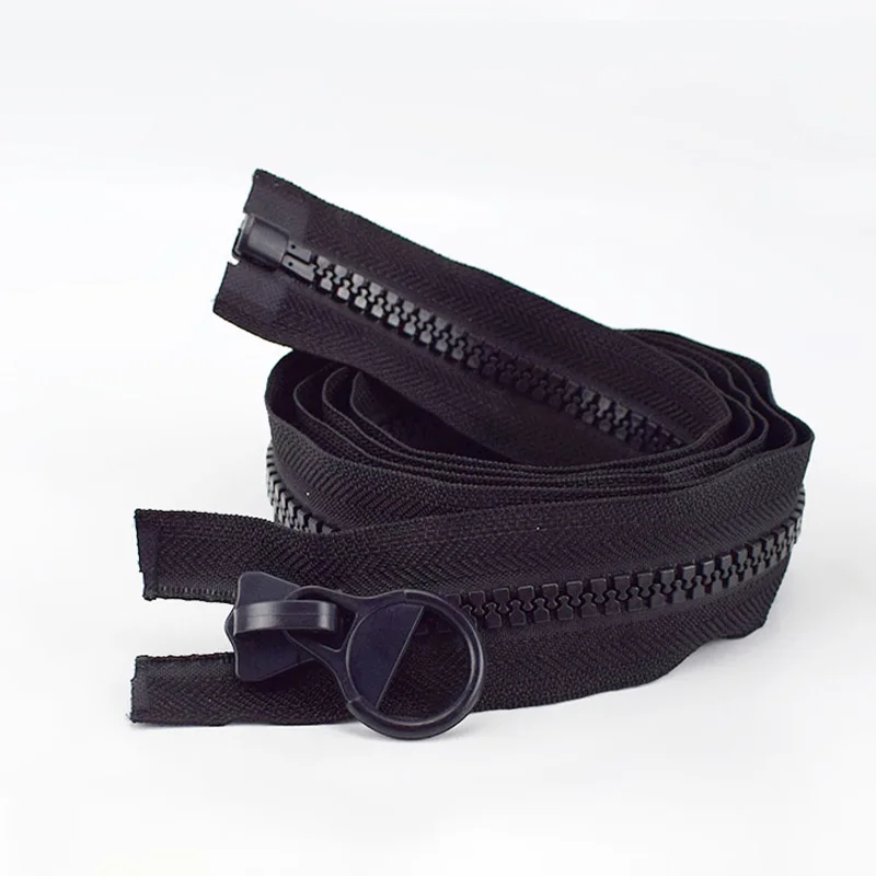 Молния из смолы 10 # 60-400 см с открытым концом односторонняя слайдер молния для