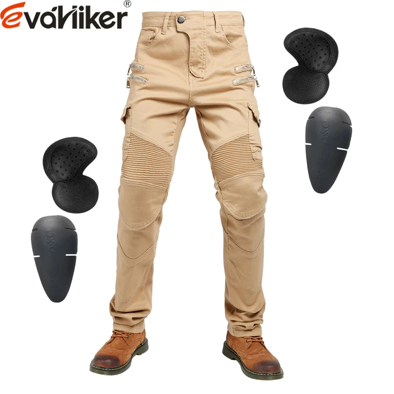 Motorcycle Leisure Motorcycle Men's Outdoor Summer Riding Jeans Jeans With Protect Gears F-EV-07