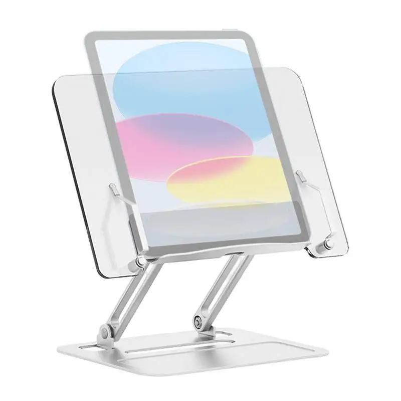 

Book Stand For Reading Foldable Adjustable Textbook Stand With Elastic Book Clip Super Load-Bearing Cookbook Holder Book Stand