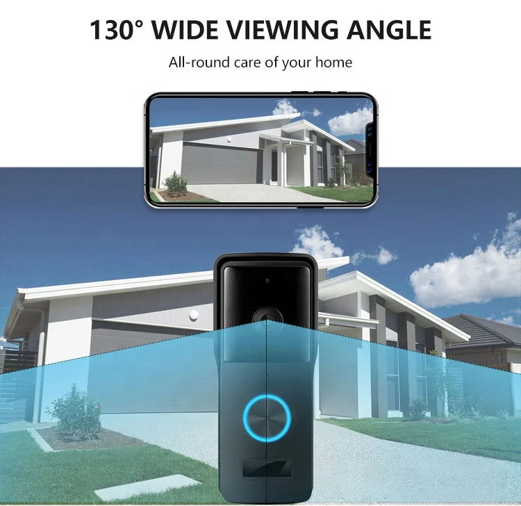 Беспроводной видеозвонок с светильник чным видением 1080P аккумулятором - купить