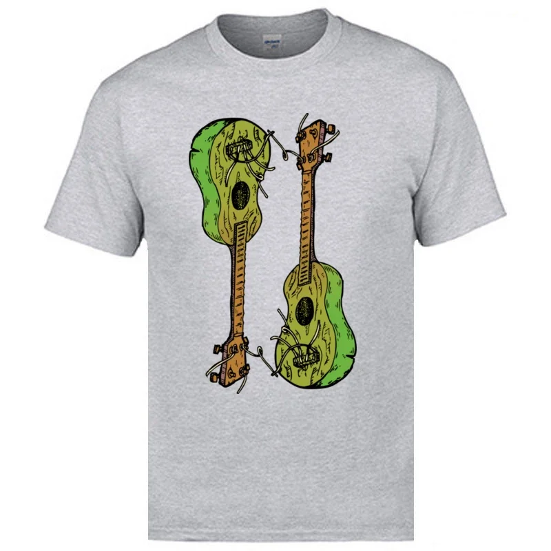 Модные мужские футболки Broken Ukuleles с электронной гитарой Новое поступление 2024