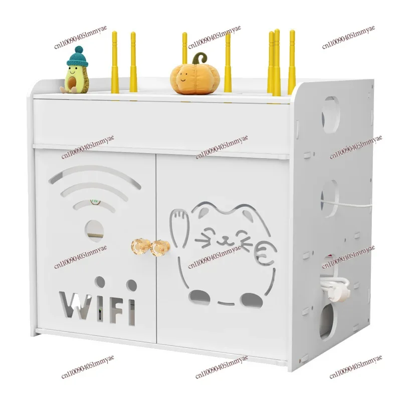 Фото Настенный органайзер для роутера и Wi-Fi устройств без сверления, для настенного или настольного крепления №1