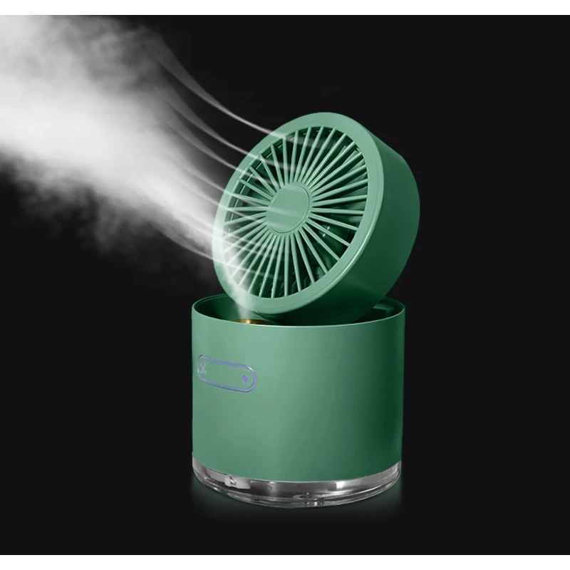 

USB charging household small fan dormitory office portable spray humidifier simple folding mini air conditioning refrigeration