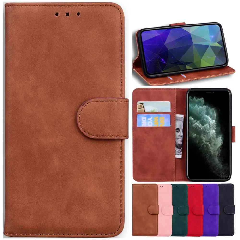 

S20Fe PU Leather Flip Wallet Case For Etui Samsung Galaxy A32 A42 S10 S20 FE S21 Plus S30 Note 20 Ultra Card Slot Coque Box O26F