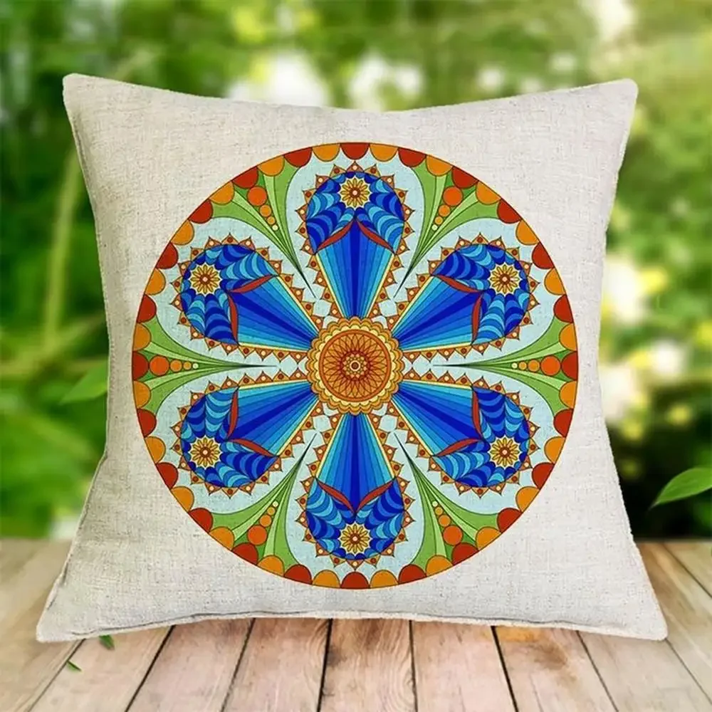 

Квадратный декоративный чехол для подушки Mandala Flower 45x45 см