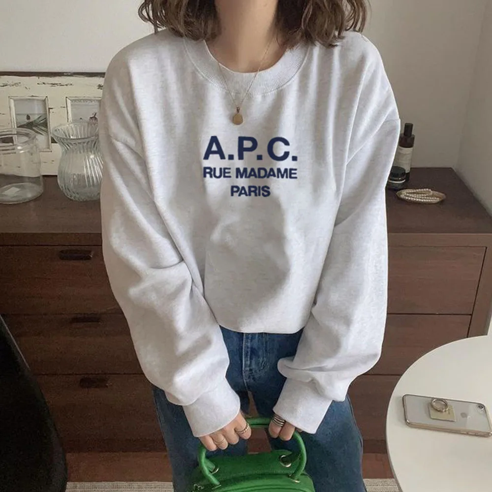 Свитшот женский оверсайз в Корейском стиле Повседневный пуловер с длинным