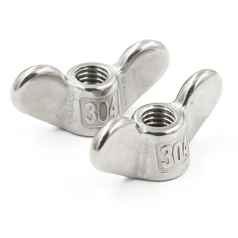

1/2 шт. M4 M5 M6 M8 M10 M12 M16 M20 гайки-бабочки с большим ухом, нержавеющая сталь 304, затянутая вручную гайка, когтетовая гайка