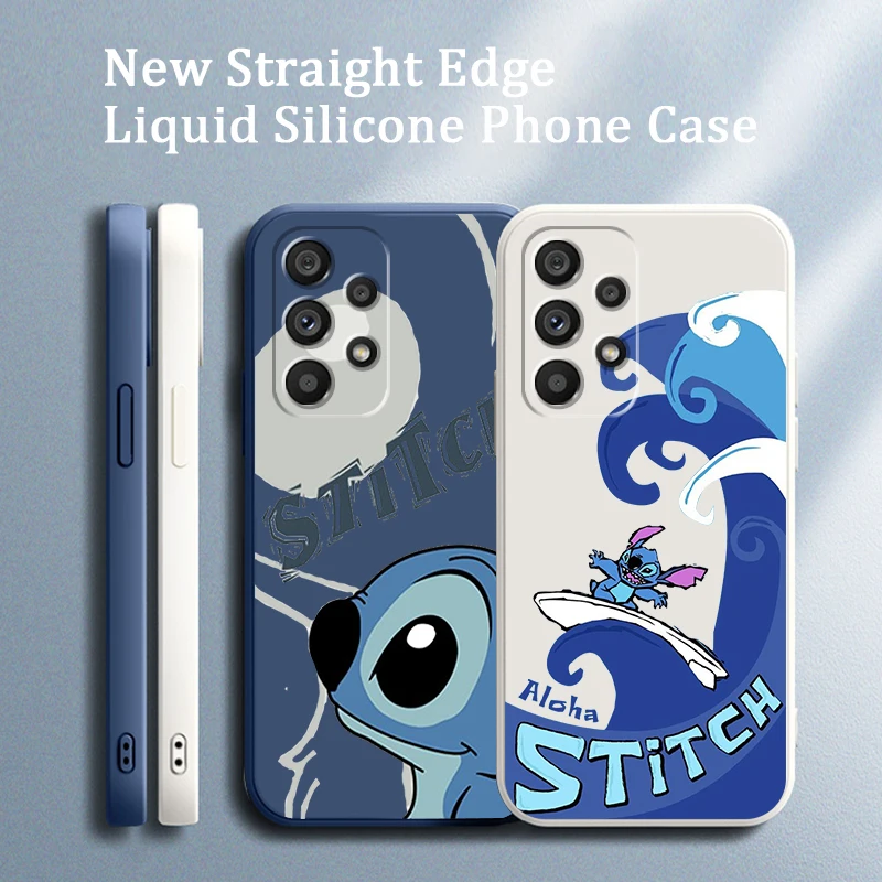 

Liquid Rope Capa Disney Lilo & Stitch Cute Hot Phone Case For Samsung Note 20 10 Plus Ultra A22 A12 A71 A51 A31 A21S A50 A23 5G