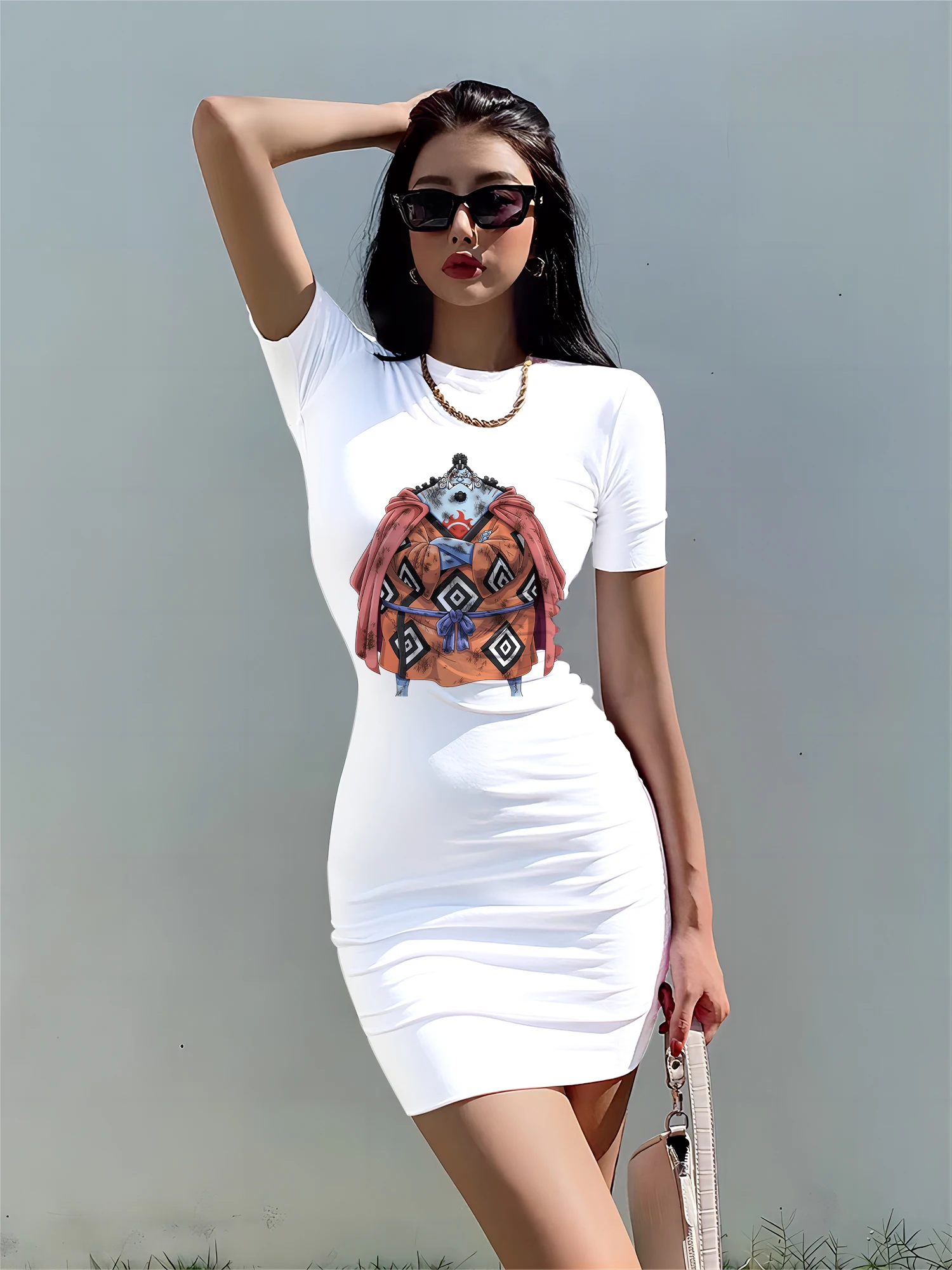 

Cartoon Dress Woman Sexy One Piece New Zevity Dresses Fashion Summer Women 2023 Sensual Y2k Bodycon New Monkey D.Luffy Women's
