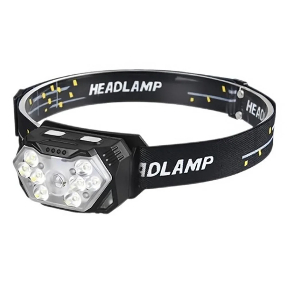 

Headlamp USB Rechargeable Motion Sensor Waterproof Head Lamp with White Red Light for Camping Cycling Fishing Flashlight