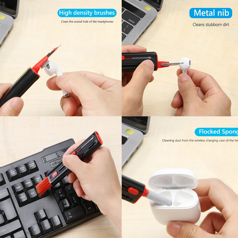 

Набор для очистки наушников SONY LinkBuds/Apple Airpods 3, чистящая ручка, щетка для мытья, совместимая с Bluetooth