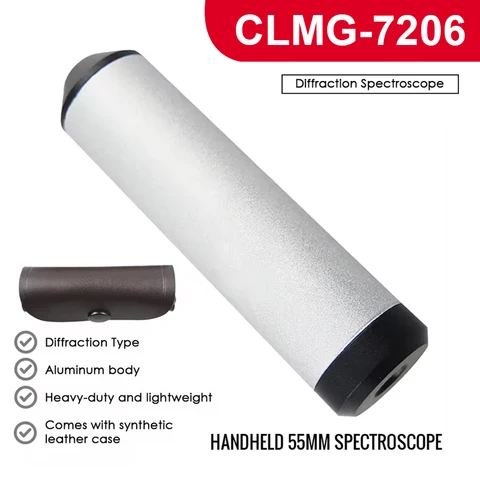 CLMG-7206 дифракционный спектроскоп длиной 55 мм, сверхмощный драгоценный камень, небольшой инструмент для драгоценной камни, алюминиевый корпус, ювелирный тестер, инструмент