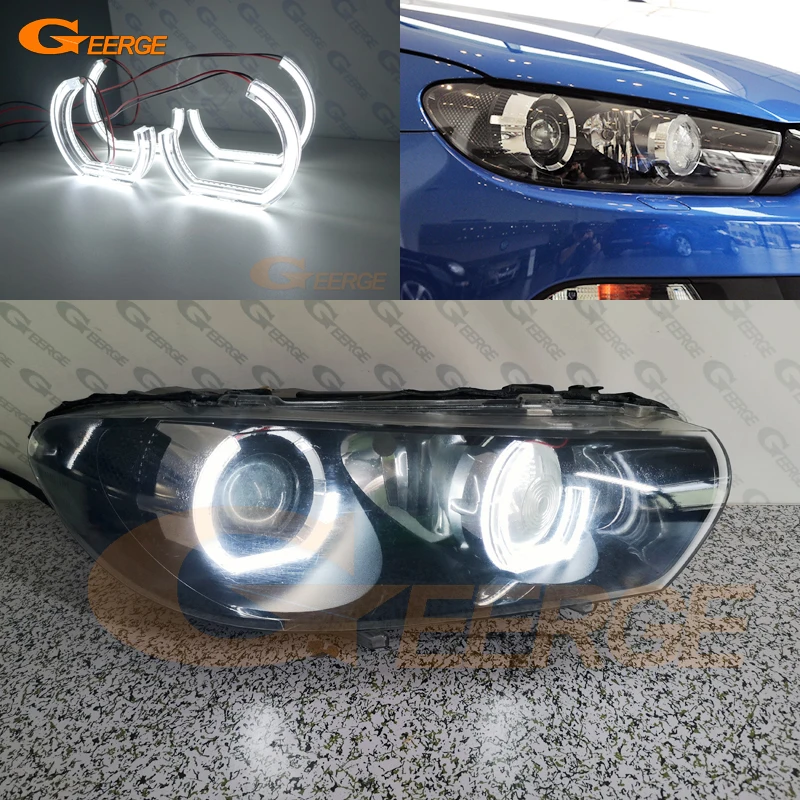 For Volkswagen VW Scirocco III MK3 Pre Facelift Ultra Bright DTM M4 Style Led Angel Eyes Halo Rings Retrofit Car Accessories