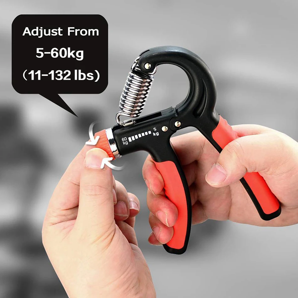 

5-60Kg Gym Fitness Hand Grip Men Adjustable Finger Heavy Exerciser Strength for Muscle Recovery Hand Gripper Trainer