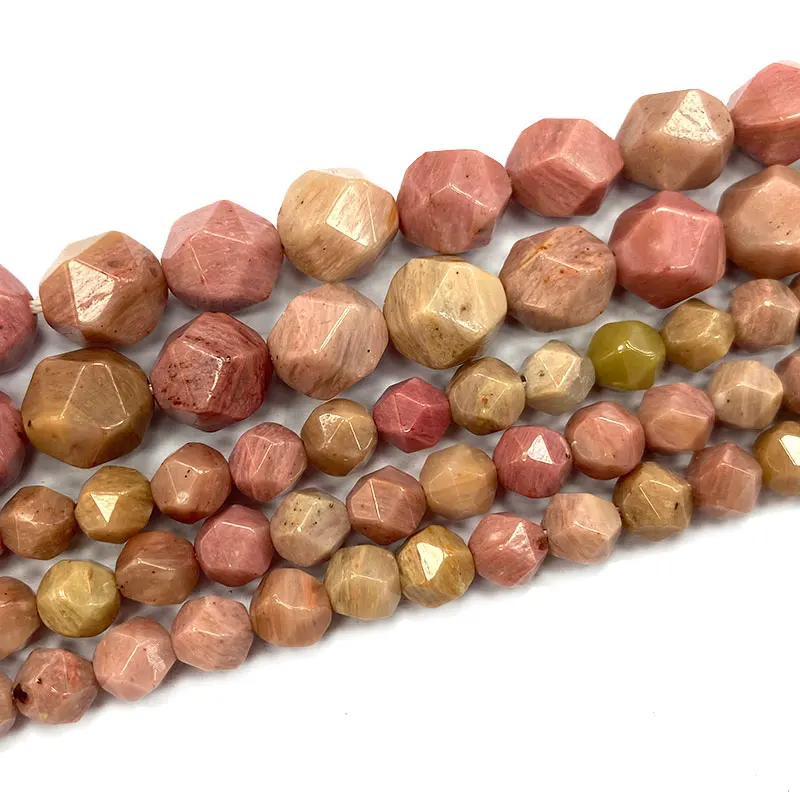 

Бусины-разделители из красного родохрозита с огранкой, 15 дюймов