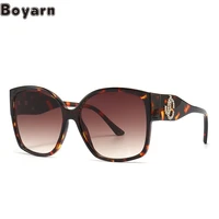 boyarn eyewear square pendant metal inlaid modern sunglasses fashion street photography ins style sunglasses women