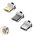 12-й Круглый Магнитный кабель с разъемом 8pin для iPhone Тип C Micro USB C разъем адаптер для быстрой зарядки телефона магнитные наконечники аксессуары