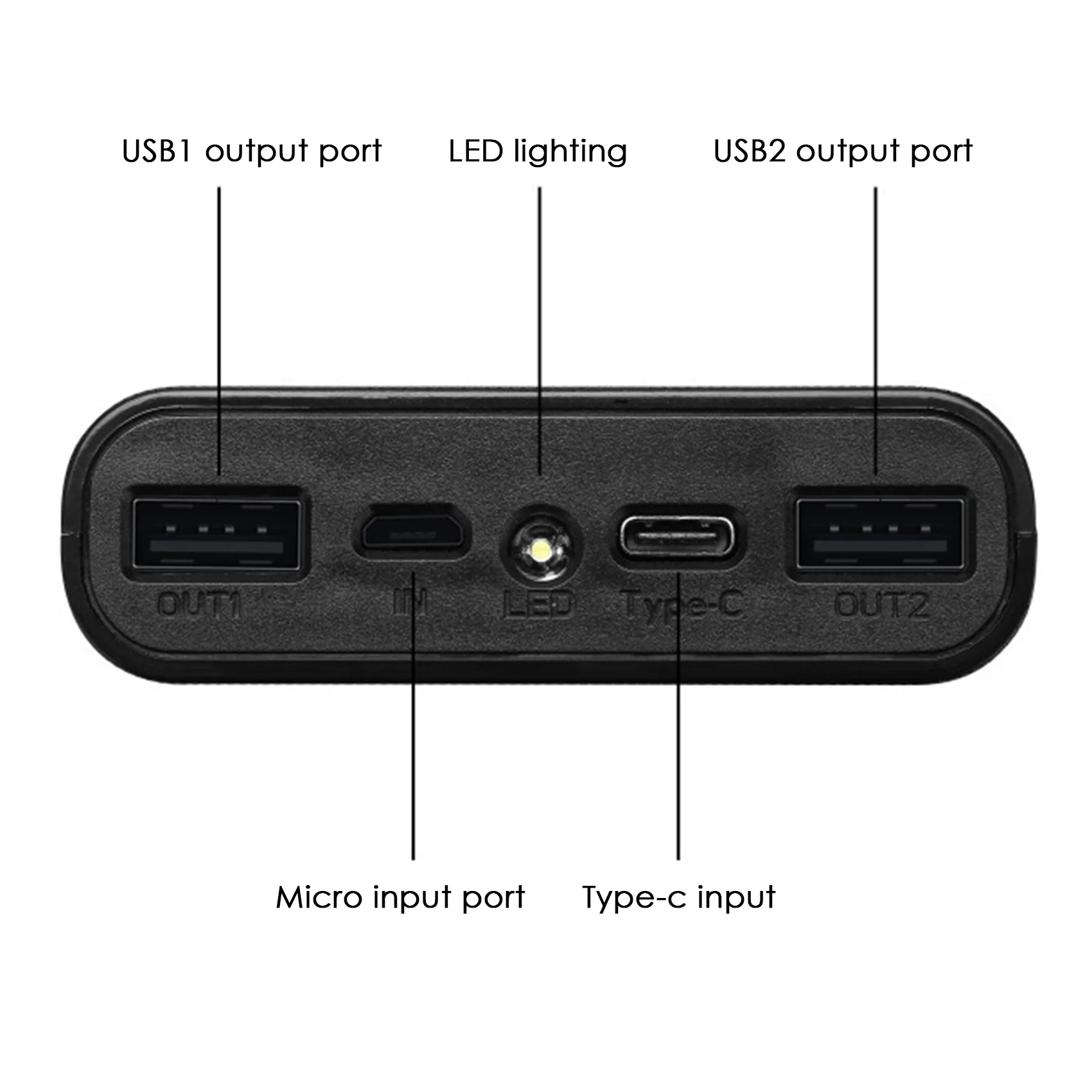18650 аккумулятор Power Bank Box 5 В 2 1 А ЖК-дисплей 20000 мАч плата питания для 6X18650 DIY Powerbank