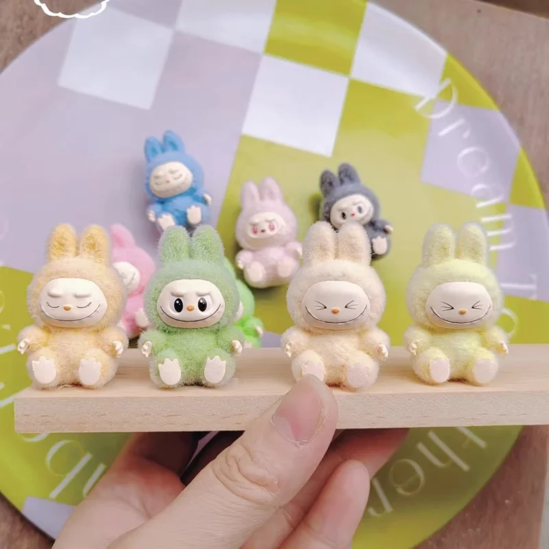 Новый мини-виниловый кулон Labubu украшение флокированная кукла милый периметр