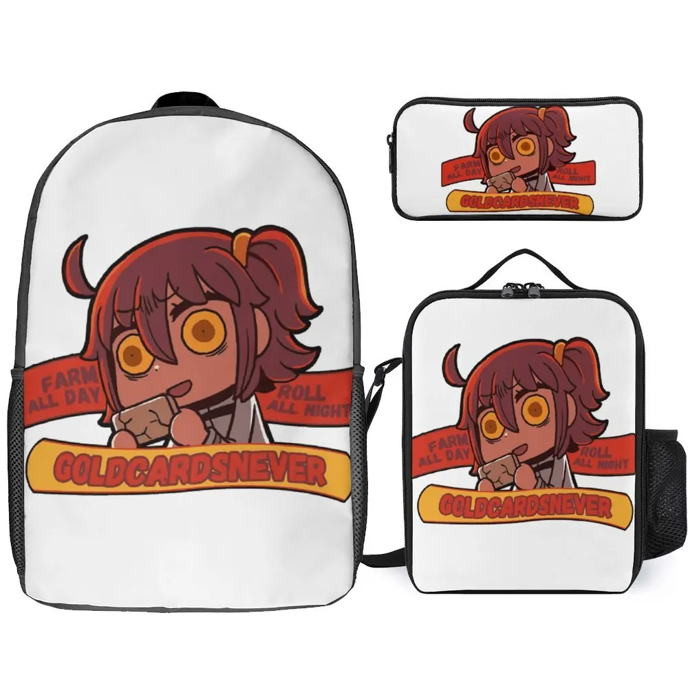 Набор 3 в 1 17-дюймовый рюкзак сумка для ланча ручек Gudako Rolling продажи плотный