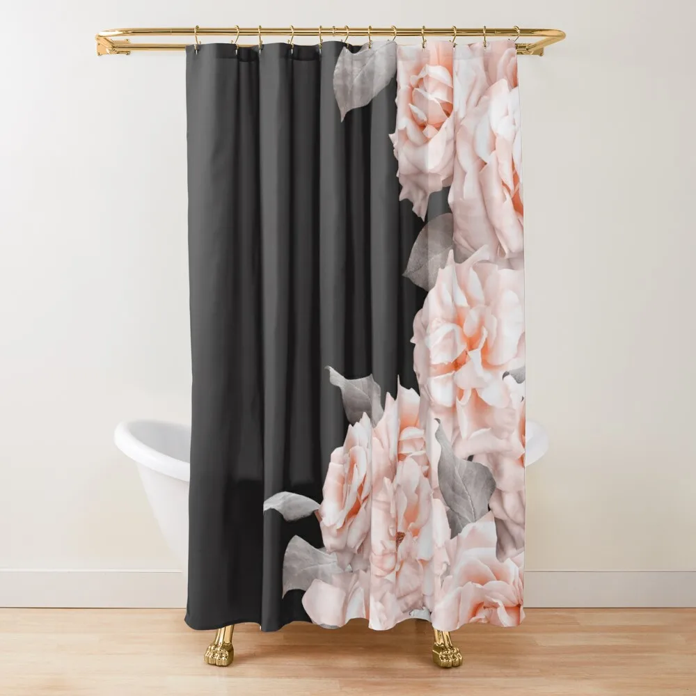 

Румяна потертая шикарная винтажная рамка с розами на черном Лидер продаж непрозрачная занавеска для спальни роскошная душевая занавеска s