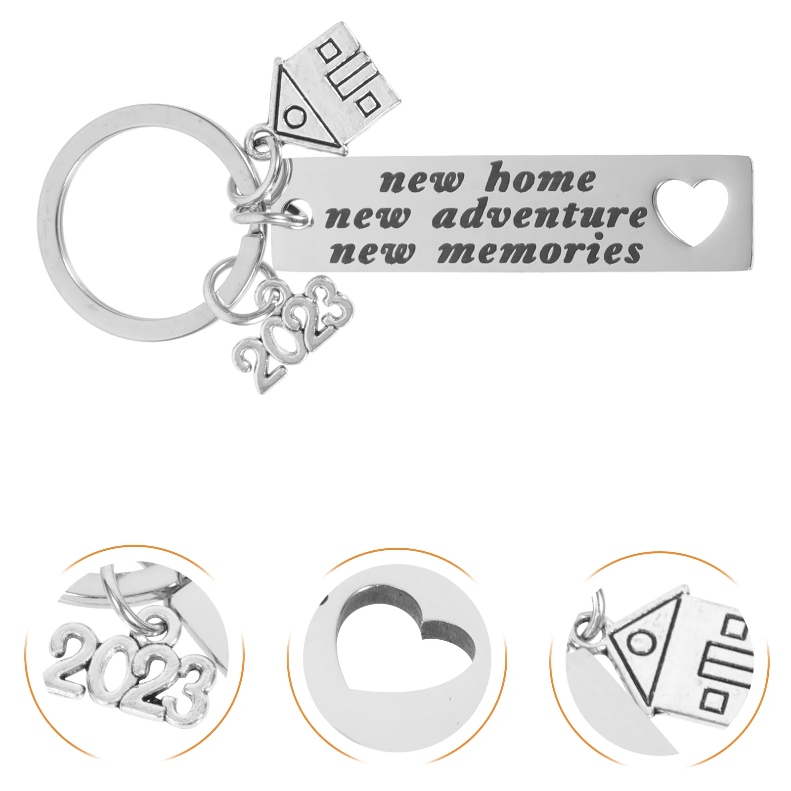 

Bag Key New Home Ornament Metal Chains Gift Pendants Keychainsfamilies Housewarming Hanging Decor