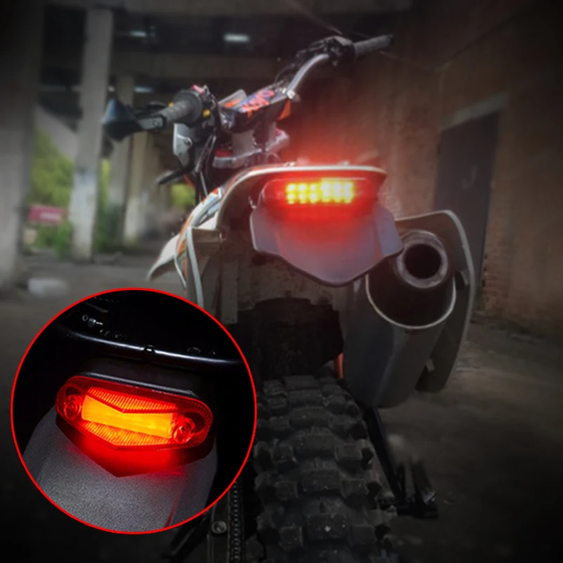 Фото Мотоциклетная задняя фонарь, заднее крыло, стоп-сигнал, задний фонарь MX Trail Supermoto для KTM CR EXC WRF 250 400 426 450, универсальный №5