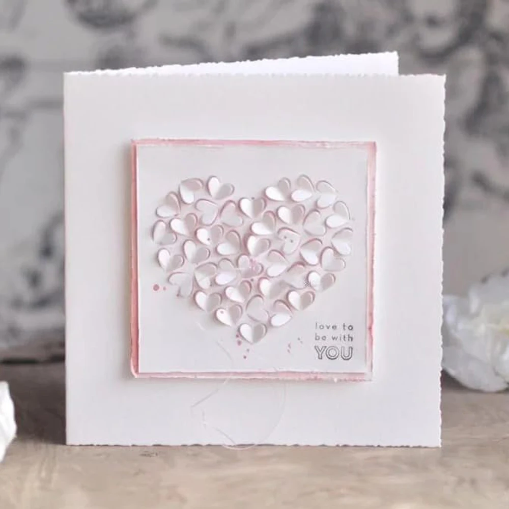 Новые Вырубные штампы 2024 Новое поступление любовь фоновая рамка металлические