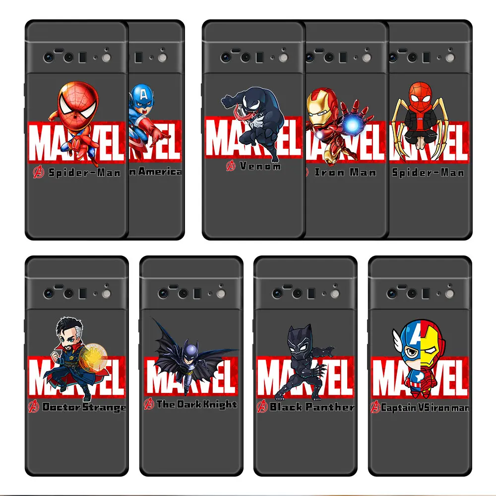

Case for Google Pixel 5a 5 4a 4 XL 6 Pro 3 5G 4G 6Pro 4XL Pixel4 Funda Trend Cell Marvel Captain America Silicone