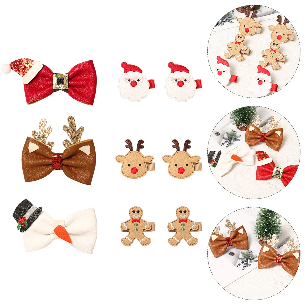 

Рождественские заколки для волос, праздничные блестящие банты, заколки, аксессуары, заколки для волос Kidsbang, праздничные заколки для волос, М...