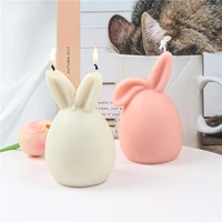cute faceless rabbit candle silicone mold for festive and romantic decoration gypsum form homemade handicraft gift making tool