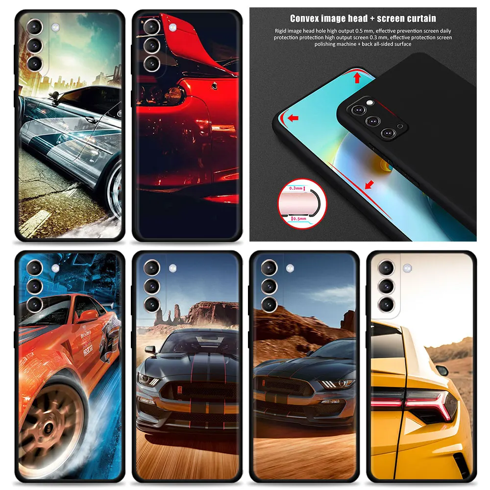 

for Samsung s20 fe Case Galaxy s21 ultra s22 s10 s20 s8 s9 plus s22ultra Note 20ultra 10plus Funda Ford Mustang Shelby GT350